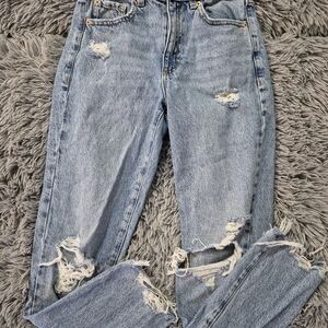 Distressed Light Blue Women's Jeans